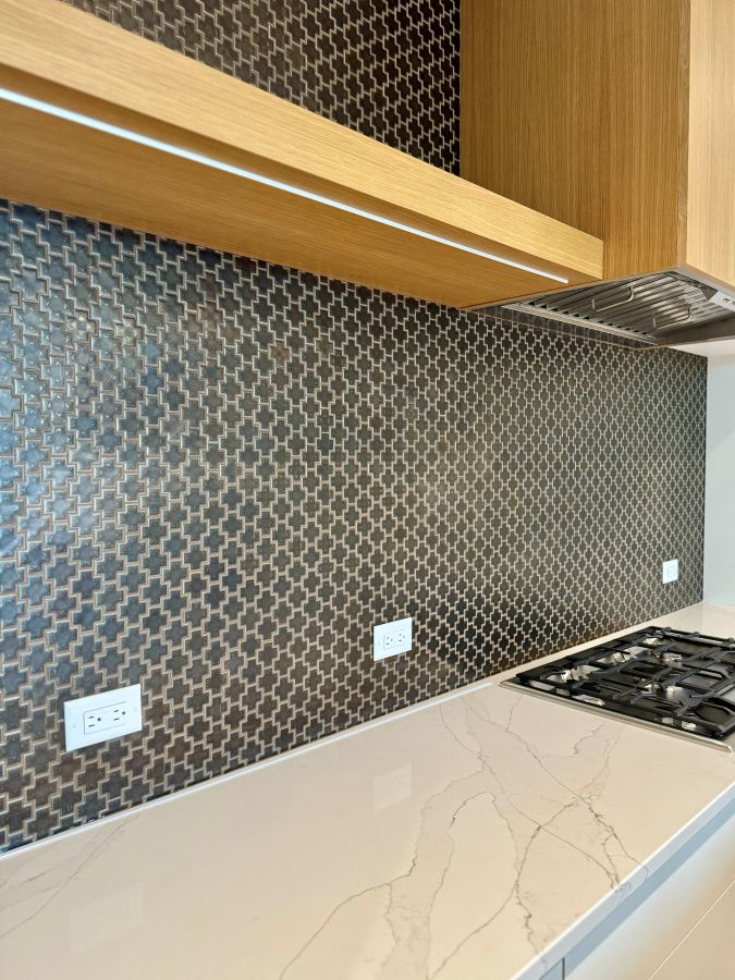 chevron pattern backsplash kitchen remodel Loveland CO